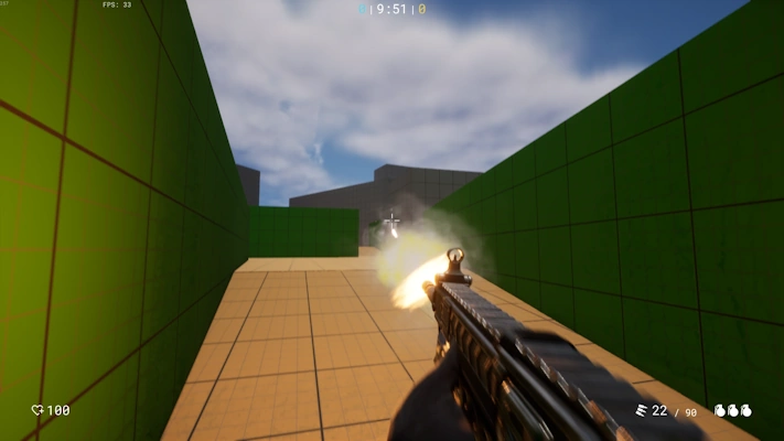 A screenshot of my FPS game